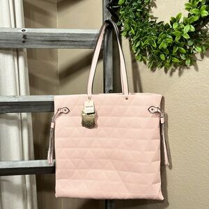 NWT ALYSSA FLAT VEGAN LARGE PINK TOTE BAG/SAK